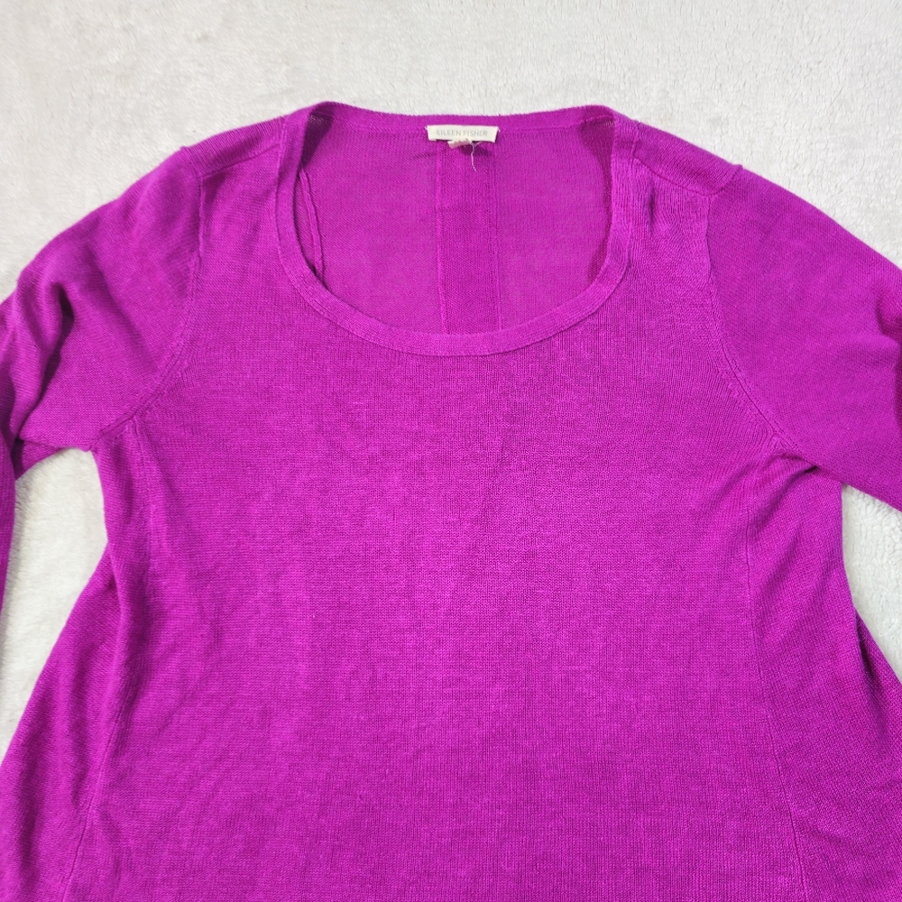 Eileen Fisher Purple Sweater Size L - Picture 2 of 9